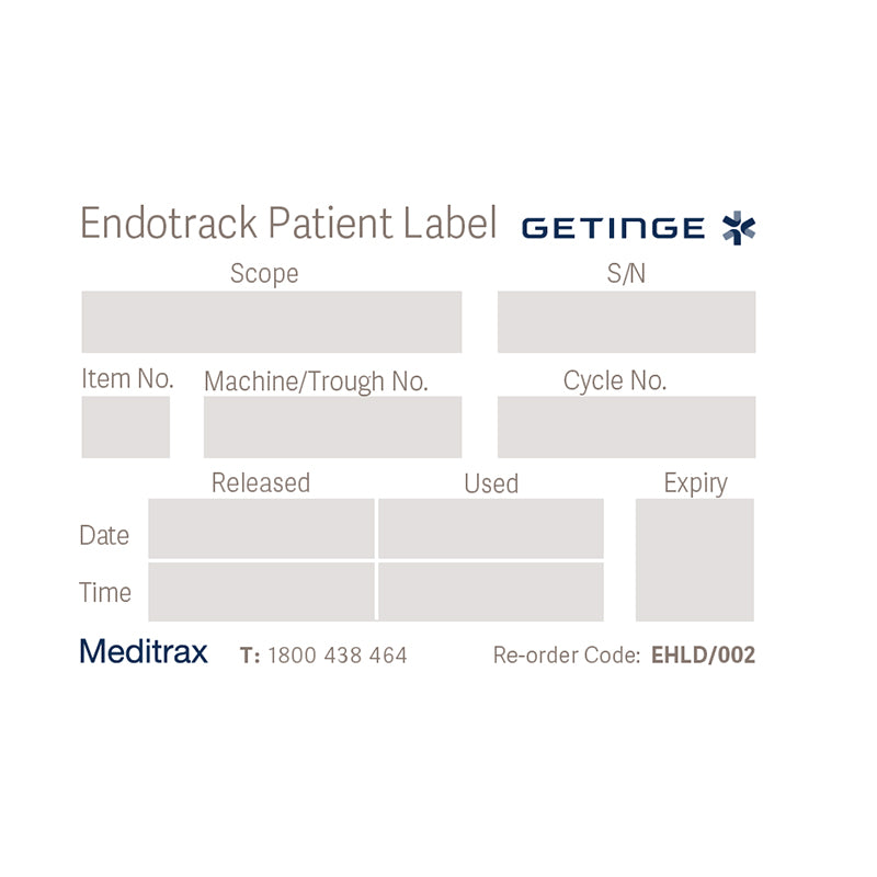Endotrack HLD Patient Label